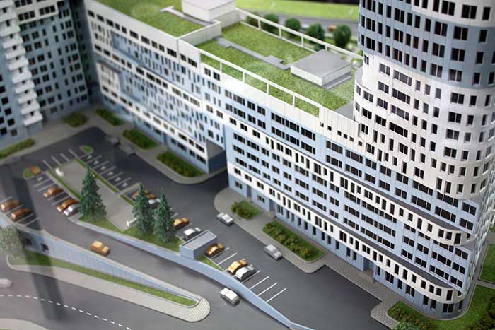 Крыша второго корпуса и элементы фасада